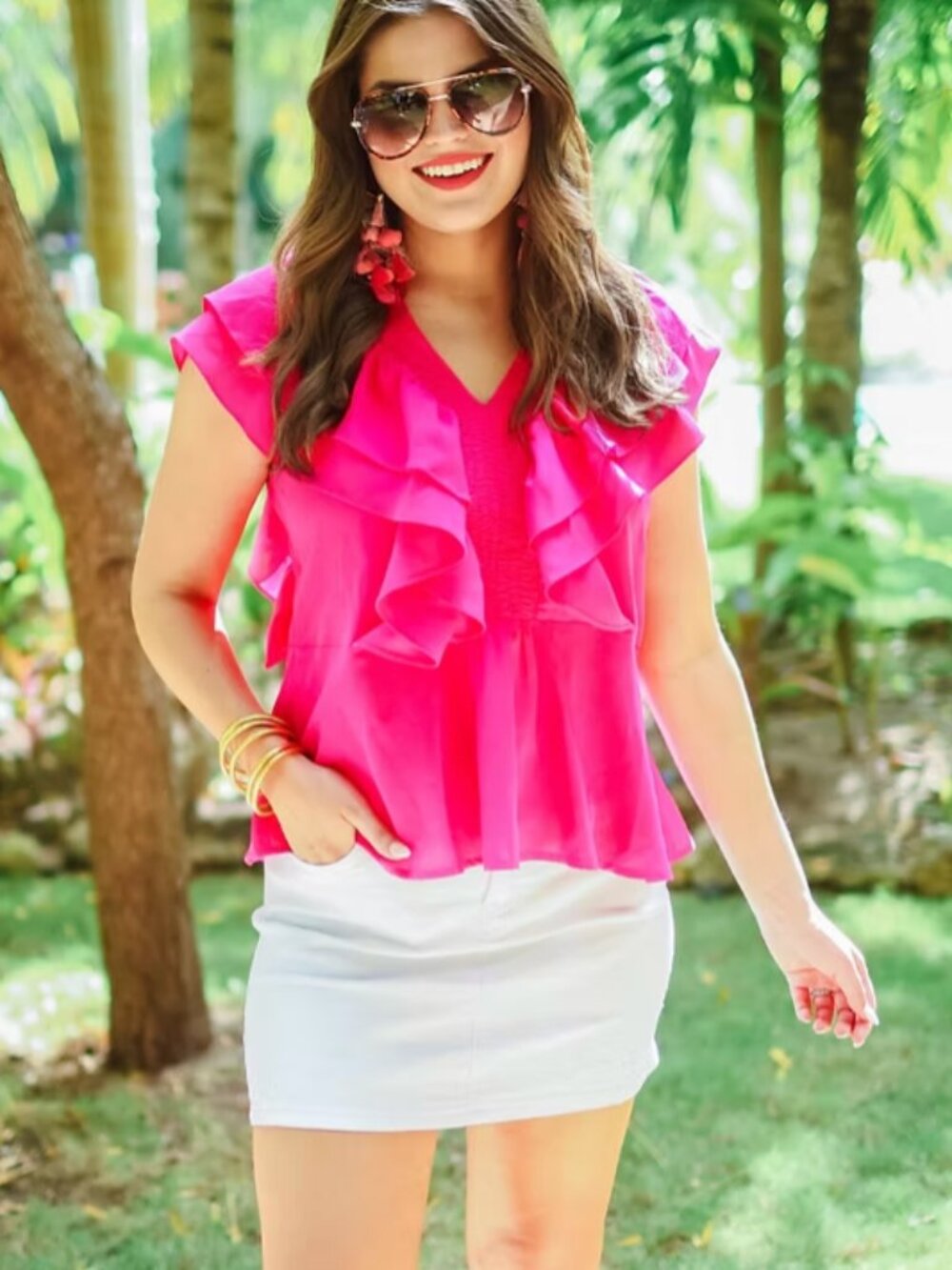Get The Scoop Ruffle Top - Picture 2 of 3